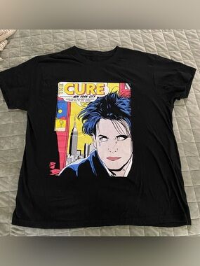 The Cure Robert Smith concert Graphic Tee - Black NY 2023 XL